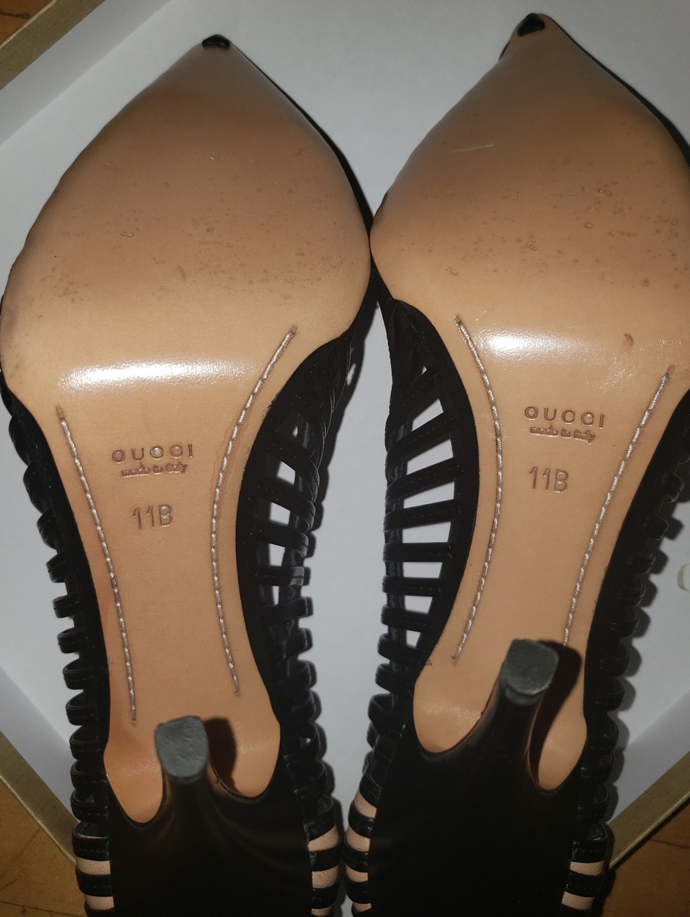 BNWOB Gucci Tom Ford Kate Moss Cage Pointy Black Sillettoes 11 - Picture 12 of 16
